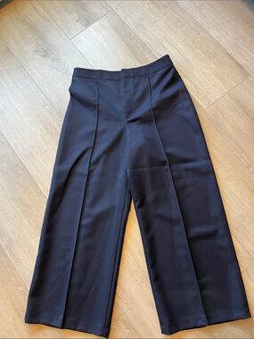 🆕 Club Monaco Blue High-Waist Wide-Leg Cropped Pants
